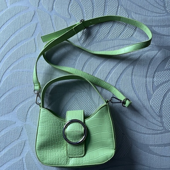 wild fable Handbags - Green Crocodile-Embossed Bag
